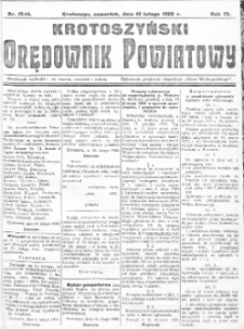 Krotoszyński Orędownik Powiatowy 1920.02.19 R.72 Nr12/14