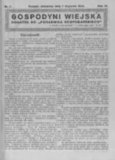 Gospodyni Wiejska. 1923.01.07 R.8 nr1