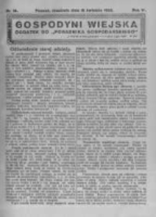 Gospodyni Wiejska. 1923.04.15 R.8 nr15