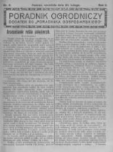 Poradnik Ogrodniczy. 1921.02.20 R.2 nr8