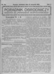 Poradnik Ogrodniczy. 1921.08.21 R.2 nr34