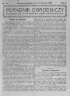 Poradnik Ogrodniczy. 1921.08.27 R.2 nr35