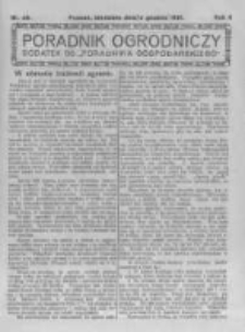 Poradnik Ogrodniczy. 1921.12.04 R.2 nr49