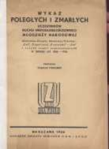 Wykaz poległych i zmarłych uczestnik&oacute;w ruchu niepodległościowego młodzieży narodowej (członk&oacute;w Związku Młodzieży Polskiej - "Zet", Organizacji "Przyszłość" - "Pet" i innych stopni organizacyjnych w okresie lat 1886-1936)
