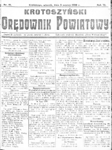 Krotoszyński Orędownik Powiatowy 1920.03.02 R.72 Nr19