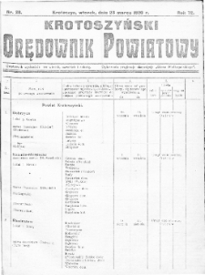 Krotoszyński Orędownik Powiatowy 1920.03.23 R.72 Nr28