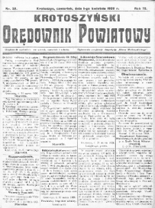Krotoszyński Orędownik Powiatowy 1920.04.01 R.72 Nr32