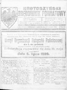 Krotoszyński Orędownik Powiatowy 1920.04.29 R.27 Nr42