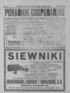 Poradnik Gospodarski. Pismo Tygodniowe. 1925.02.15 R.36 nr7