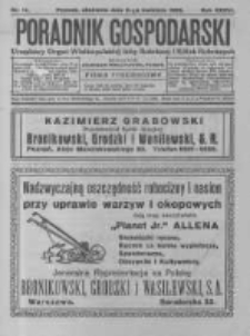 Poradnik Gospodarski. Pismo Tygodniowe. 1925.04.05 R.36 nr14