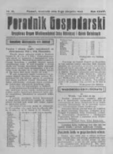 Poradnik Gospodarski. Pismo Tygodniowe. 1925.08.02 R.36 nr31
