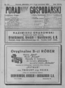 Poradnik Gospodarski. Pismo Tygodniowe. 1925.09.13 R.36 nr37