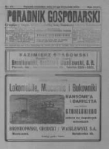 Poradnik Gospodarski. Pismo Tygodniowe. 1925.11.22 R.36 nr47