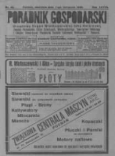 Poradnik Gospodarski. Pismo Tygodniowe. 1926.11.07 R.37 nr45