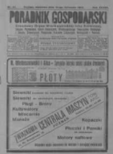 Poradnik Gospodarski. Pismo Tygodniowe. 1926.11.21 R.37 nr47