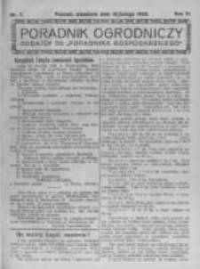 Poradnik Ogrodniczy. 1922.02.12 R.3 nr7