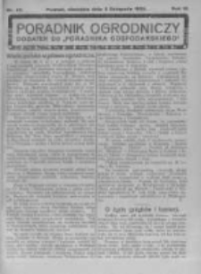 Poradnik Ogrodniczy. 1922.11.05 R.3 nr45