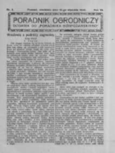 Poradnik Ogrodniczy. 1925.01.18 R.6 nr3