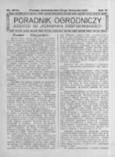 Poradnik Ogrodniczy. 1925.11.22 R.6 nr46-47
