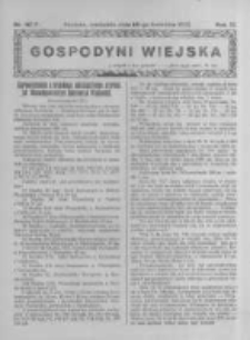 Gospodyni Wiejska. 1926.04.25 R.11 nr16-17