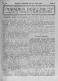 Poradnik Ogrodniczy. 1923.05.20 R.4 nr20