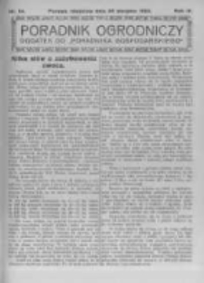 Poradnik Ogrodniczy. 1923.08.26 R.4 nr34