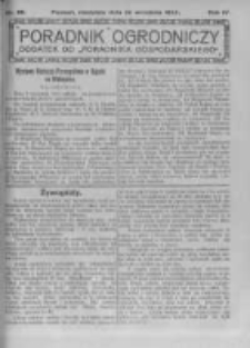 Poradnik Ogrodniczy. 1923.09.30 R.4 nr39