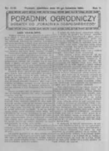 Poradnik Ogrodniczy. 1924.04.20 R.5 nr15-16