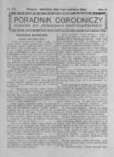 Poradnik Ogrodniczy. 1924.06.01 R.5 nr22