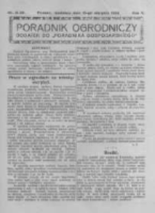 Poradnik Ogrodniczy. 1924.08.10 R.5 nr31-32