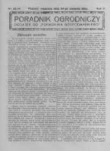 Poradnik Ogrodniczy. 1924.08.24 R.5 nr33-34