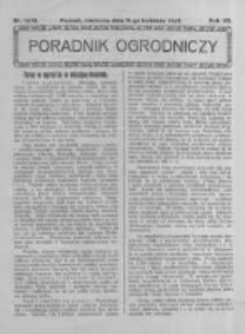 Poradnik Ogrodniczy. 1926.04.11 R.7 nr14-15