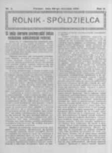 Rolnik Sp&oacute;łdzielca. 1926.01.24 R.3 nr2