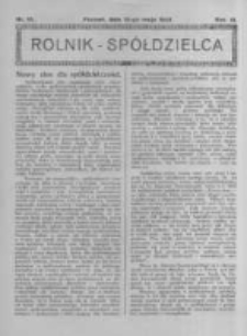 Rolnik Sp&oacute;łdzielca. 1926.05.16 R.3 nr10