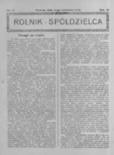 Rolnik Spółdzielca. 1926.09.05 R.3 nr18