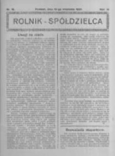 Rolnik Spółdzielca. 1926.09.19 R.3 nr19