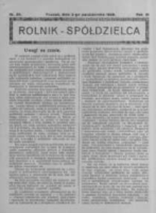 Rolnik Spółdzielca. 1926.10.03 R.3 nr20