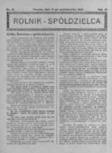 Rolnik Sp&oacute;łdzielca. 1926.10.17 R.3 nr21