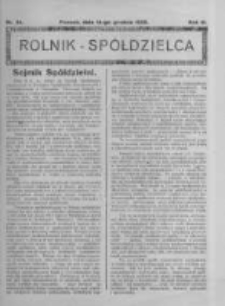 Rolnik Sp&oacute;łdzielca. 1926.12.12 R.3 nr25