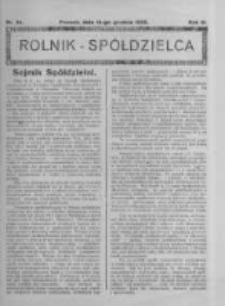 Rolnik Spółdzielca. 1926.12.12 R.3 nr25