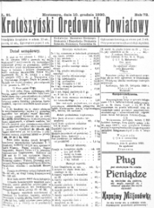 Krotoszyński Orędownik Powiatowy 1920.12.10 R.72 Nr91