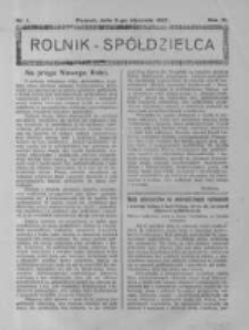 Rolnik Spółdzielca. 1927.01.09 R.4 nr1