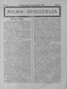 Rolnik Spółdzielca. 1927.01.23 R.4 nr2