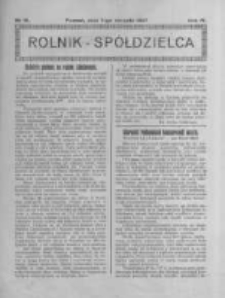 Rolnik Spółdzielca. 1927.08.07 R.4 nr16