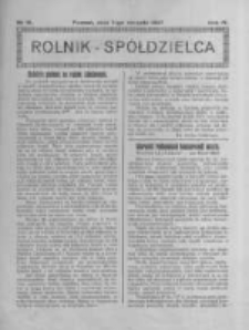 Rolnik Sp&oacute;łdzielca. 1927.08.07 R.4 nr16