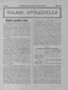 Rolnik Spółdzielca. 1927.09.18 R.4 nr19