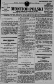 Monitor Polski. Dziennik Urzędowy Rzeczypospolitej Polskiej. 1930.08.11 R.13 nr184