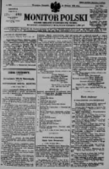 Monitor Polski. Dziennik Urzędowy Rzeczypospolitej Polskiej. 1930.08.14 R.13 nr187