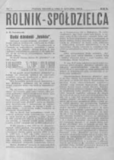 Rolnik Spółdzielca. 1929.01.27 R.6 nr2