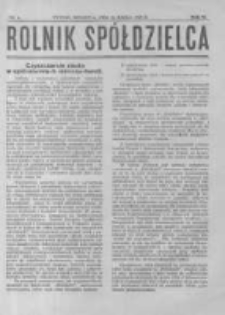 Rolnik Spółdzielca. 1929.03.24 R.6 nr6